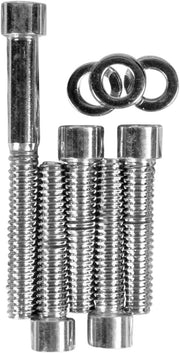 Drag Specialties Transmission Top Cover Bolt Set Chrome Silver Knurled Socket-Head - MK360S