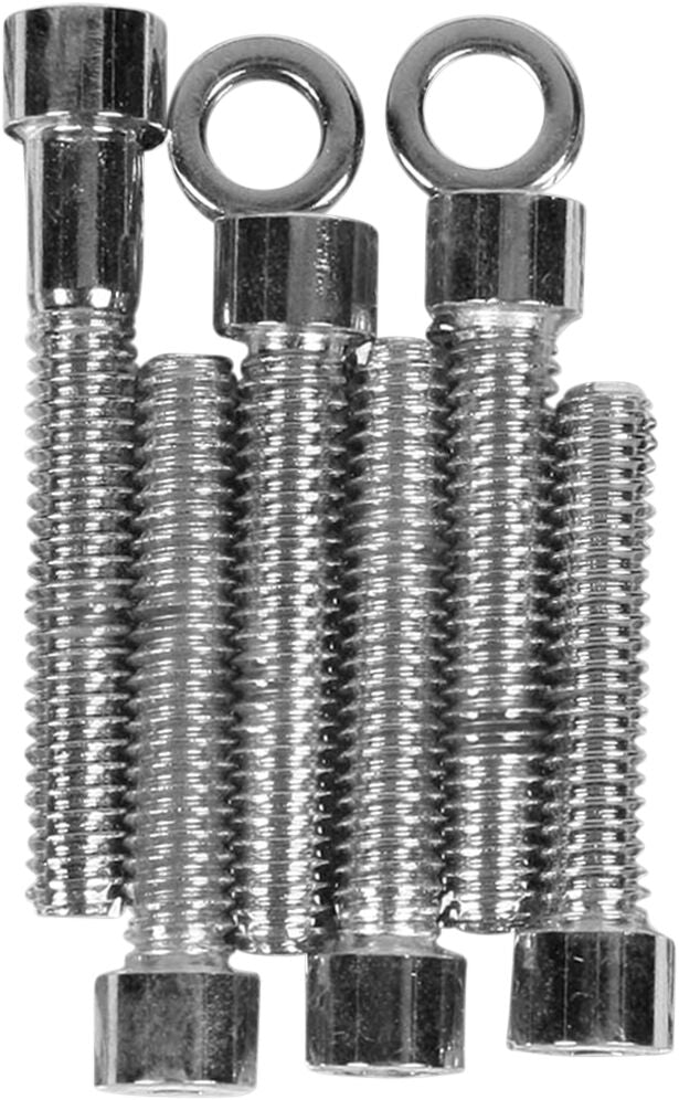 Drag Specialties Cam Cover Bolt Kit Chrome Silver Smooth Socket-Head Steel - MK366S