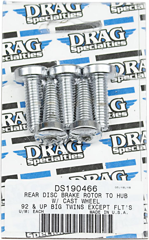 Drag Specialties Disc Brake Hub Mounting Kit Chrome Cast Wheel Spoked Wheel Rotor Steel