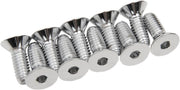 Colony Rotor, Sprocket and Belt Mounting Hardware Kit Chrome Polished Silver Countersunk Socket-Head Brake Rotor