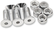 Colony Rotor, Sprocket and Belt Mounting Hardware Kit Chrome Polished Silver Countersunk Socket-Head Brake Rotor