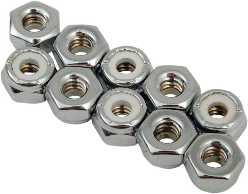 Drag Specialties Replacement Insert Nuts Silver Coarse Thread Fine Thread Nylon 10 Pack