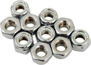 Drag Specialties Replacement Insert Nuts Silver Coarse Thread Fine Thread Nylon 10 Pack