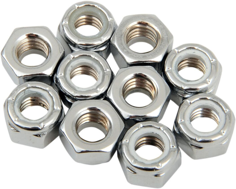 Drag Specialties Replacement Insert Nuts Silver Coarse Thread Fine Thread Nylon 10 Pack