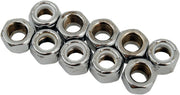 Drag Specialties Replacement Insert Nuts Silver Coarse Thread Fine Thread Nylon 10 Pack - MPB276
