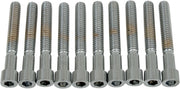 Drag Specialties Socket-Head Bolts Silver Smooth 10 Pack - MPB184S