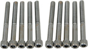 Drag Specialties Socket-Head Bolts Silver Knurled 10 Pack