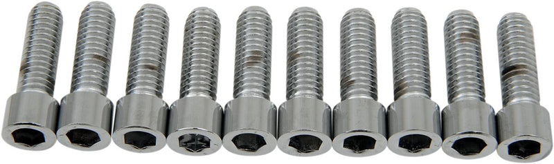 Drag Specialties Socket-Head Bolts Silver Smooth 10 Pack