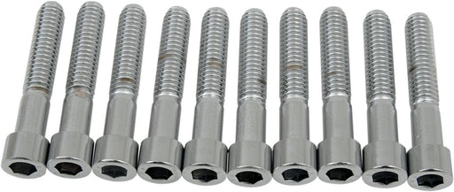 Drag Specialties Socket-Head Bolts Silver Smooth 10 Pack