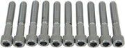 Drag Specialties Socket-Head Bolts Silver Knurled 10 Pack