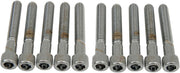 Drag Specialties Socket-Head Bolts Silver Knurled 10 Pack