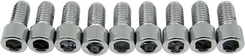 Drag Specialties Socket-Head Bolts Silver Smooth 10 Pack