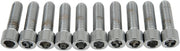 Drag Specialties Socket-Head Bolts Silver Smooth 10 Pack - MPB239S