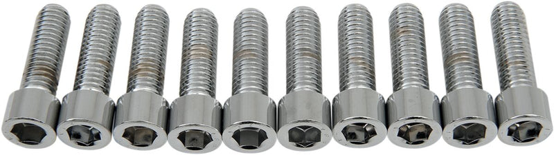 Drag Specialties Socket-Head Bolts Silver Smooth 10 Pack - MPB239S