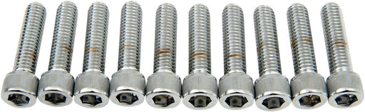 Drag Specialties Socket-Head Bolts Silver Knurled 10 Pack