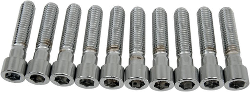 Drag Specialties Socket-Head Bolts Silver Smooth 10 Pack