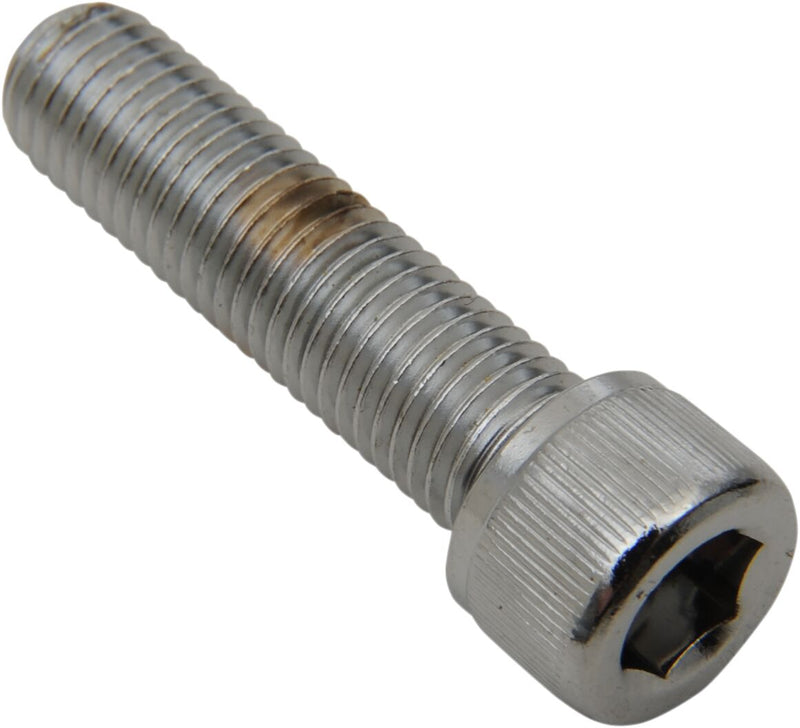 Drag Specialties Replacement Fine Thread Socket-Head Bolts Chrome Polished Silver Knurled 10 Pack - MPB229