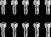 Drag Specialties Replacement Socket-Head Bolts Chrome Polished Silver Coarse Thread Knurled 10 Pack