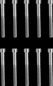 Drag Specialties Replacement Socket-Head Bolts Chrome Polished Silver Coarse Thread Smooth 10 Pack - MPB199S