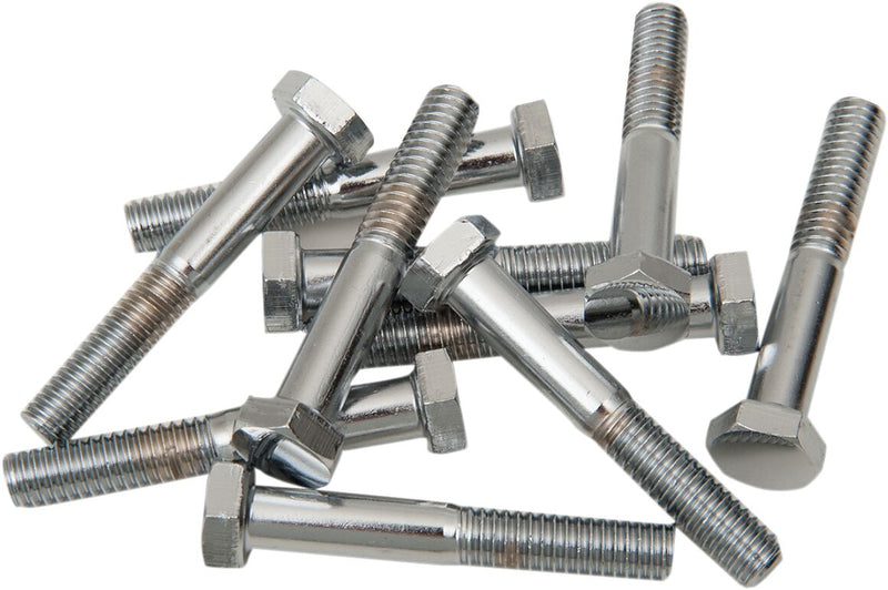 Drag Specialties Replacement Hex-Head Bolts Silver 10 Pack