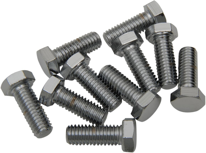 Drag Specialties Replacement Hex-Head Bolts Silver 10 Pack - MPB131