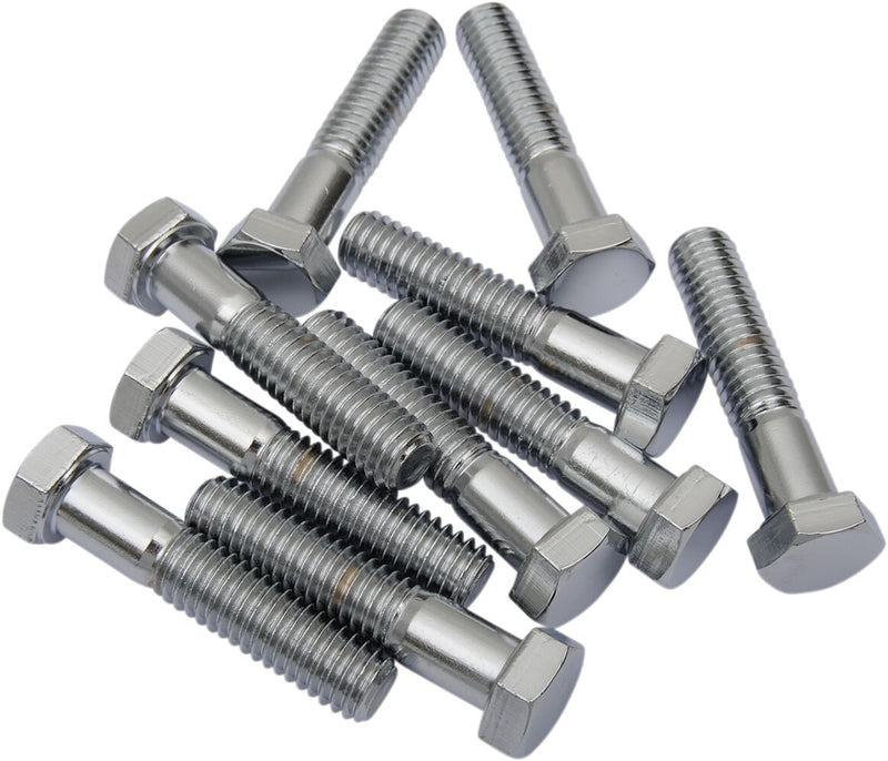 Drag Specialties Replacement Hex-Head Bolts Silver 5 Pack