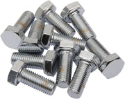 Drag Specialties Replacement Fine Thread Hex Head Bolts Chrome Polished Silver 10 Pack - MPB146