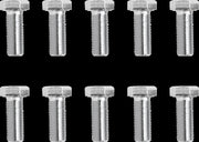 Drag Specialties Replacement Fine Thread Hex Head Bolts Chrome Polished Silver 10 Pack