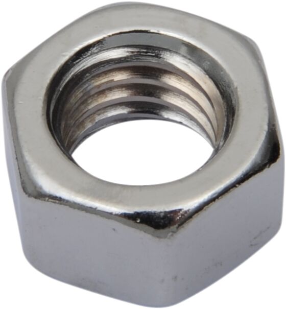 Drag Specialties Hex Nuts Silver 100 Pack - MPB166