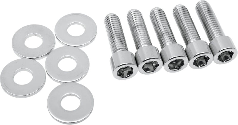 Colony Rotor, Sprocket and Belt Mounting Hardware Kit Chrome Polished Silver Socket-Head Belt Pulley