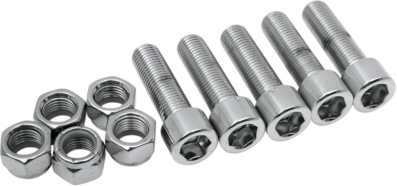Colony Rotor, Sprocket and Belt Mounting Hardware Kit Chrome Polished Silver Socket-Head Belt Pulley