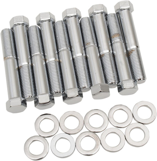 Colony Head Bolt Kit Chrome Silver Hex OEM Style Steel