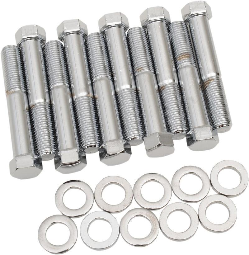 Colony Head Bolt Kit Chrome Silver Hex OEM Style Steel