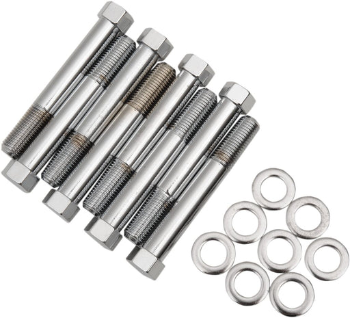 Colony Head Bolt Kit Chrome Silver Hex OEM Style Steel
