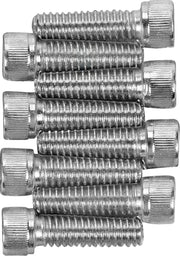 Drag Specialties Lifter Base Bolt Set Chrome Silver Knurled Socket-Head