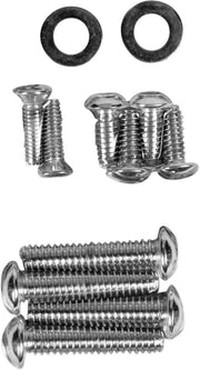 Drag Specialties Handlebar Lever and Master Cylinder Cover Bolt Set Chrome Silver Knurled Socket-Head Handlebar Lever Mount - MK298
