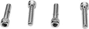 Drag Specialties Handlebar Clamp Bolt Set Chrome Silver Knurled Socket-Head - MK140