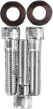 Drag Specialties Triple Tree Pinch Bolts Chrome Silver Knurled Socket-Head Set - MK120