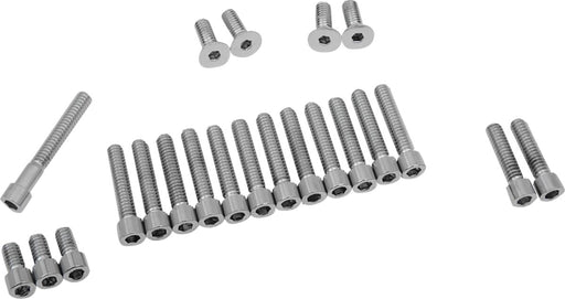 Drag Specialties Cam/Primary/Inspection/Derby Cover Bolt Set Chrome Silver Smooth Socket-Head Cam Cover