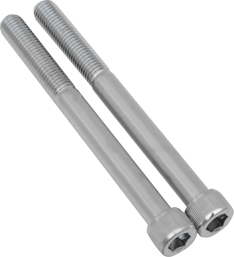 Drag Specialties Generator Mount Bolt Set Chrome Silver Knurled Socket-Head - MK143