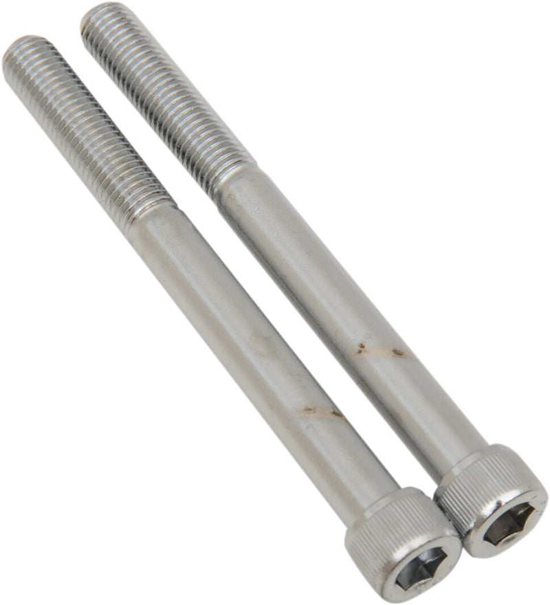 Drag Specialties Generator Mount Bolt Set Chrome Silver Knurled Socket-Head - MK143