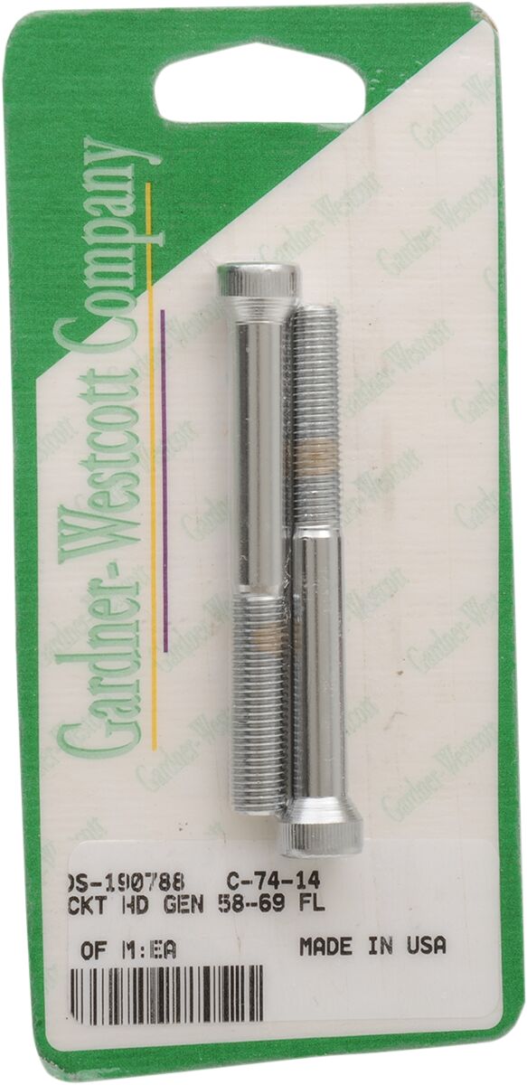Gardner-Westcott Generator Mount Bolt Set Bolt Kit Chrome Silver Knurled Socket-Head - C-74-14