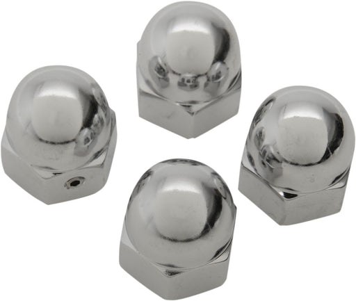 Colony Head Bolt Covers Chrome Silver Acorn Hex 4 Pack