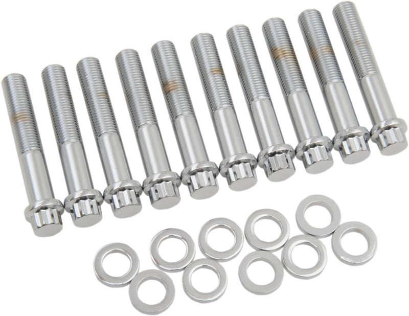 Gardner-Westcott Head Bolt Set Chrome Silver 12-Point Flange Knurled - A-74-10
