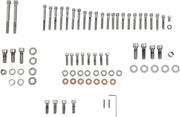 Drag Specialties Complete Motor Bolt Kit Chrome Silver Knurled Socket-Head Steel - MK105