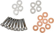 Drag Specialties Rocker Box Mount Bolt Set Chrome Silver Smooth Socket-Head - MK123S