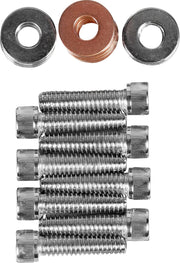 Drag Specialties Rocker Box Mount Bolt Set Chrome Silver Knurled Socket-Head