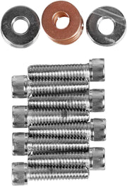 Drag Specialties Rocker Box Mount Bolt Set Chrome Silver Knurled Socket-Head - MK123