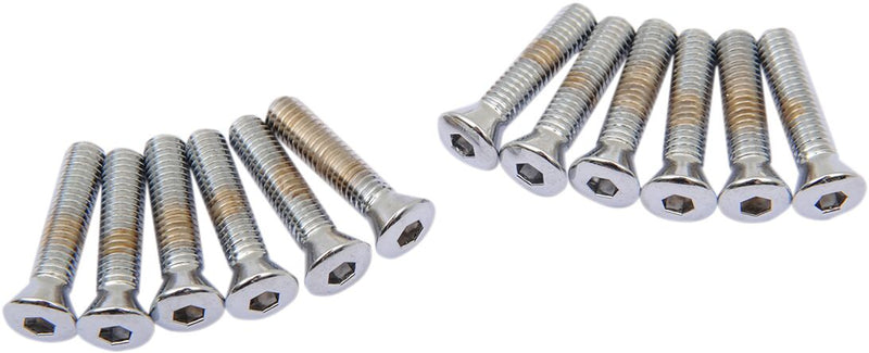 Drag Specialties Cam Cover Bolt Kit Chrome Silver Smooth Socket-Head Steel - MK154