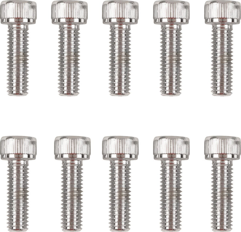 Drag Specialties Primary Cover Only Bolt Kit Chrome Silver Knurled Socket-Head